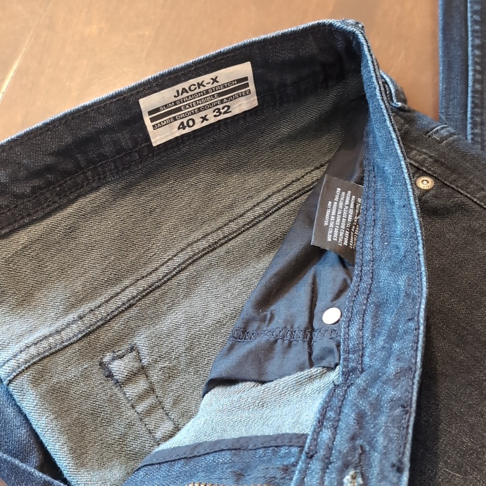 Buffalo Jack X Straight Jeans Dark Blue Indigo Faded - Picture 5 of 11